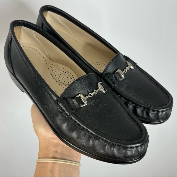SAS Shoes - SAS Metro Loafers Women's Size 7 Black Leather Horse Bit
